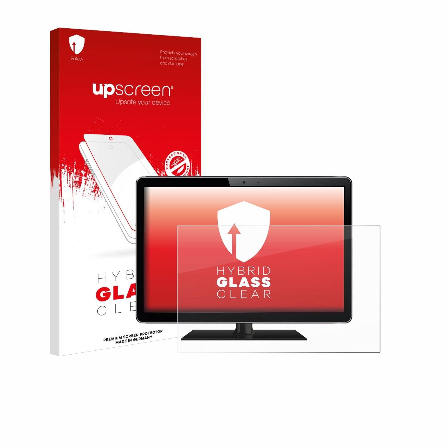 upscreen Hybrid Glas Panzer-Folie für Industrie-Monitore mit 22.5 Zoll Displays [485 mm x