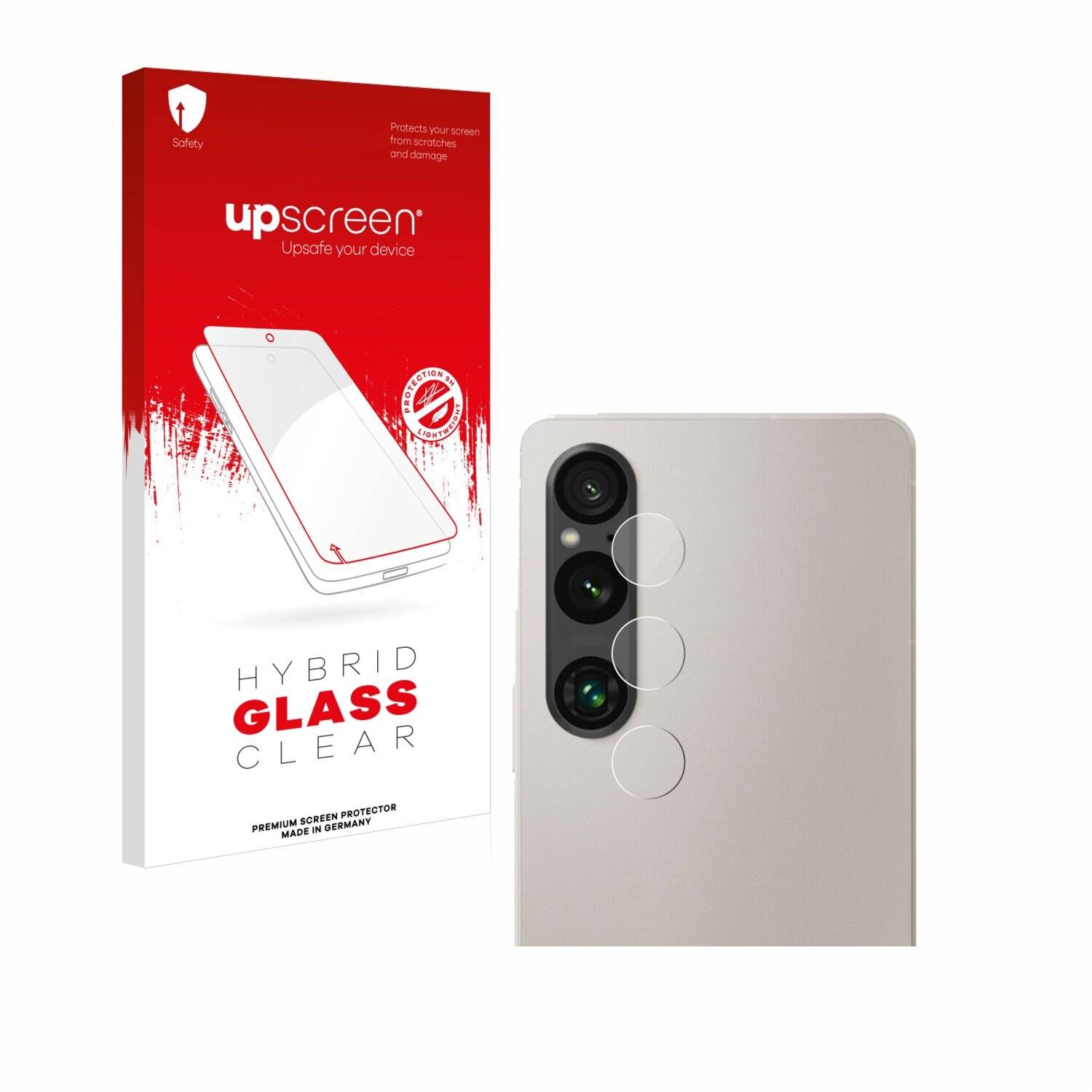 upscreen Hybrid Glas Panzer-Folie für Sony Xperia 1 V (NUR