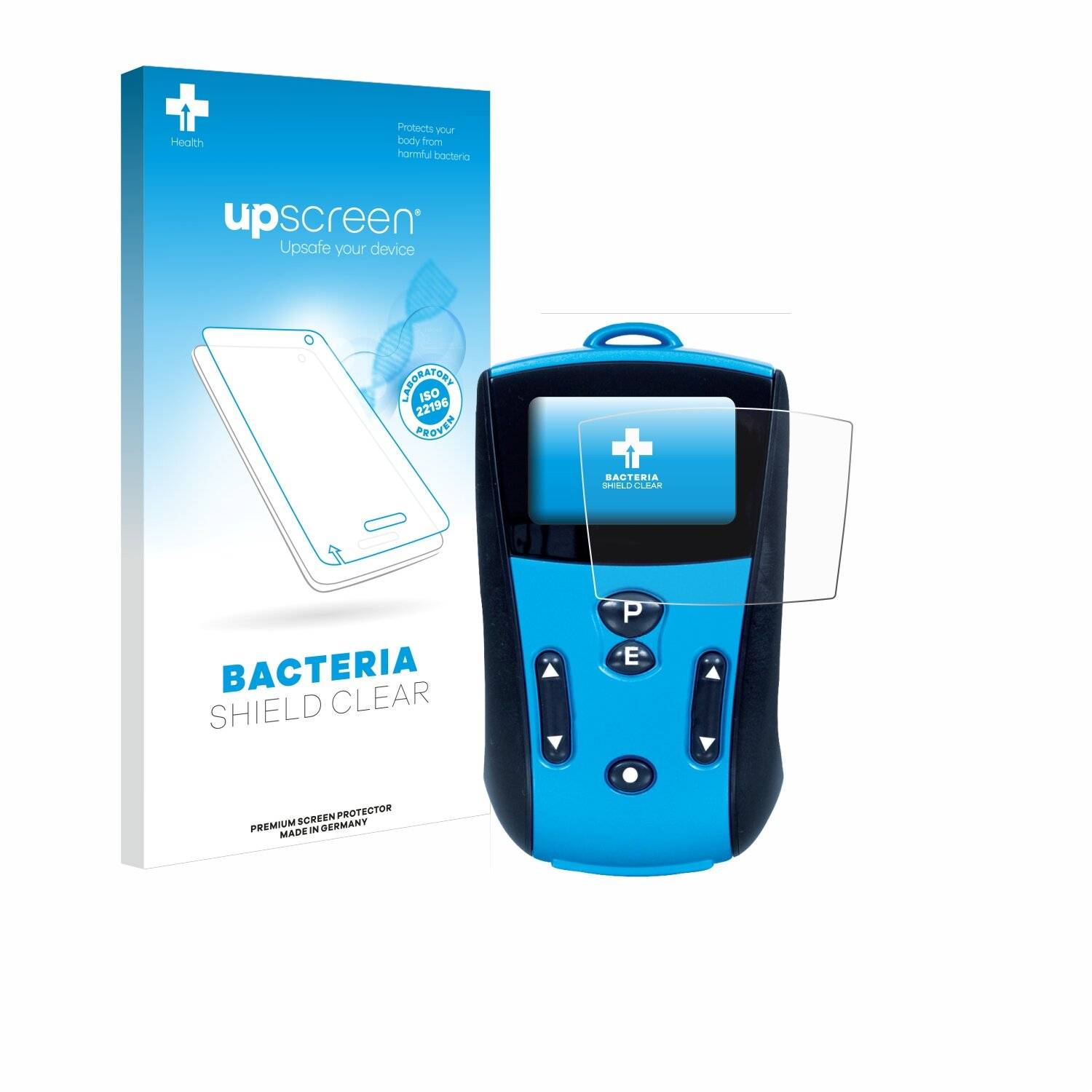 upscreen Bacteria Shield Schutzfolie für schwa-medico UROstim 2 -