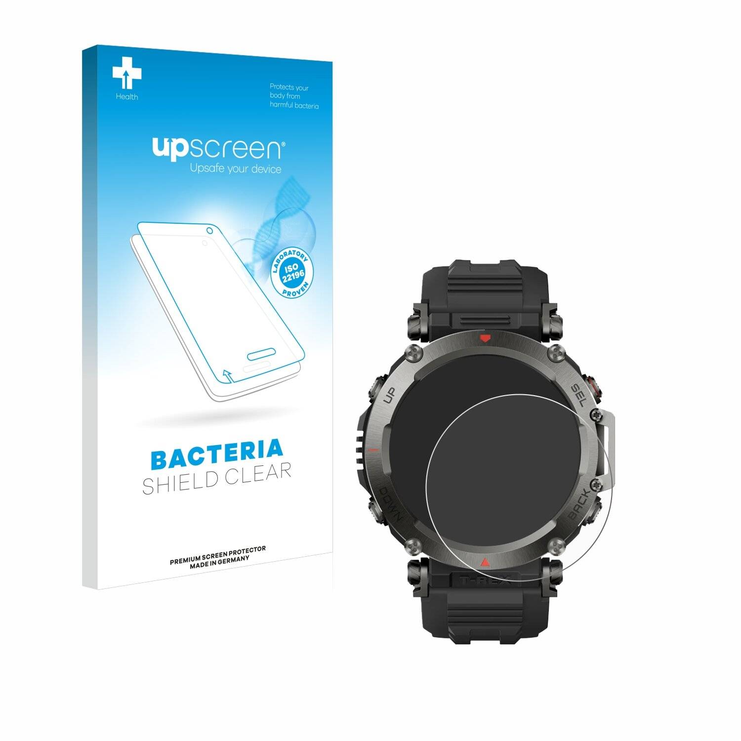upscreen Bacteria Shield Schutzfolie für Huami Amazfit T-Rex Ultra -
