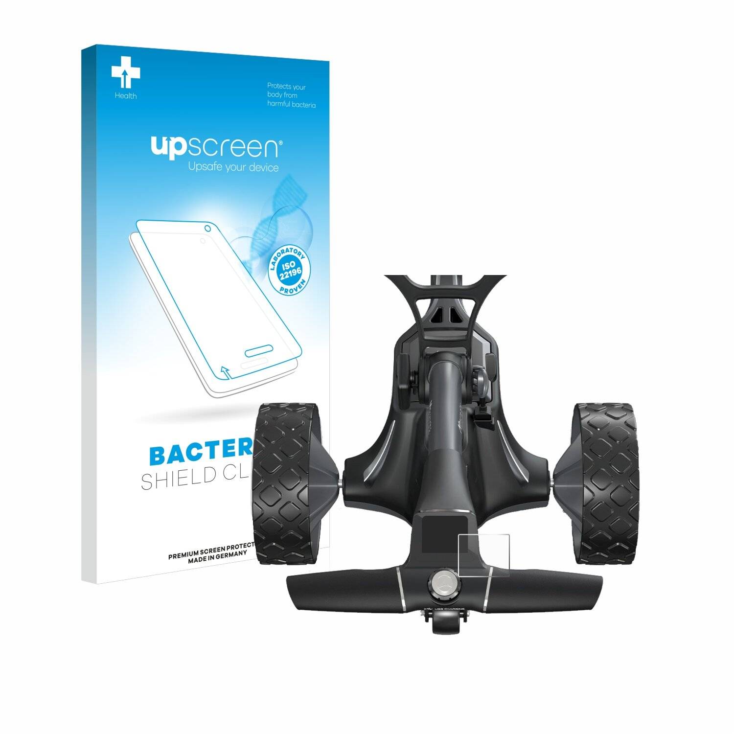 upscreen Bacteria Shield Schutzfolie für Motocaddy M7 GPS Electric Trolley -
