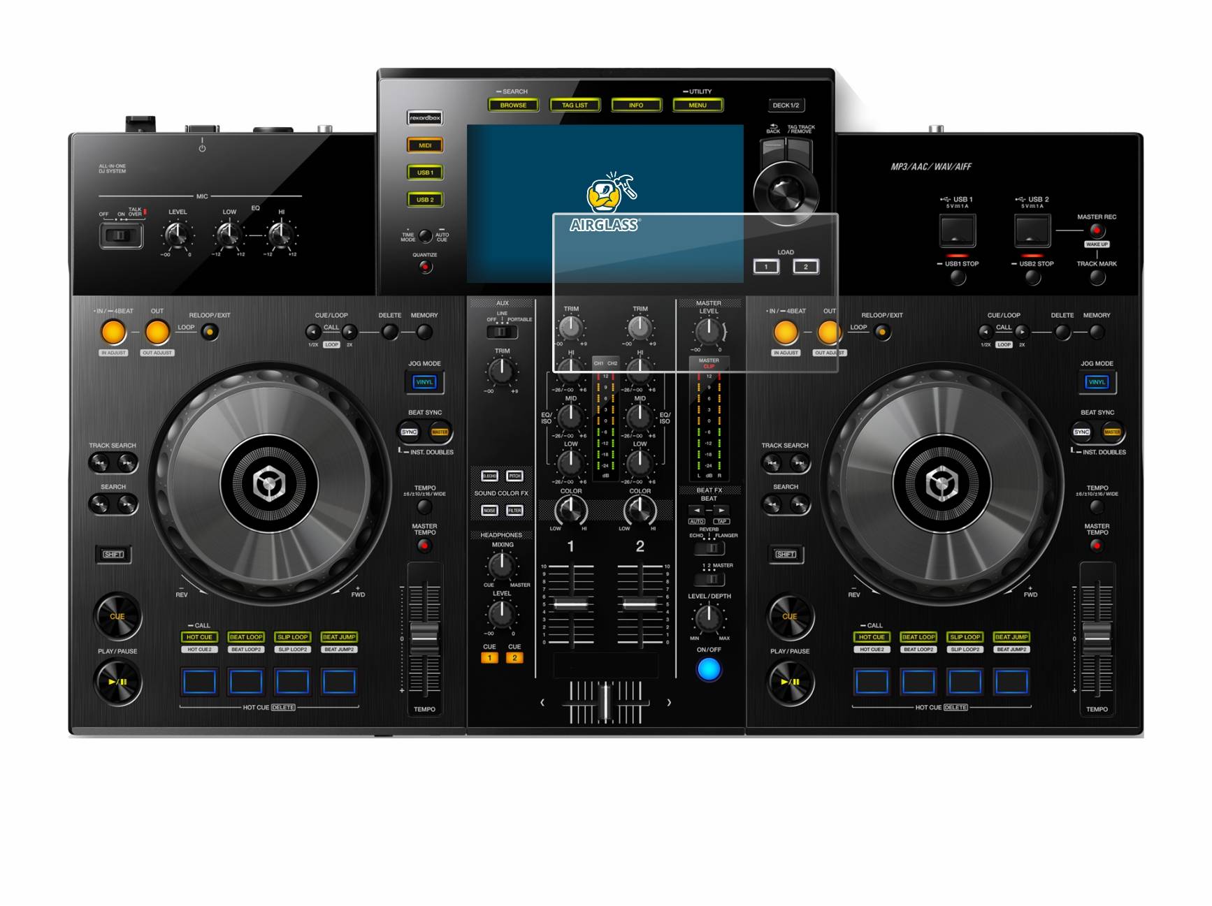 BROTECT AirGlass Glas Panzer-Folie für Pioneer XDJ -RR - Schutzglas