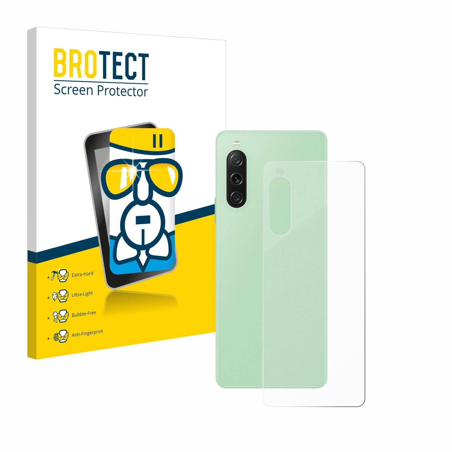 BROTECT AirGlass Glas Panzer-Folie für Sony Xperia 10 V (Rückseite) -