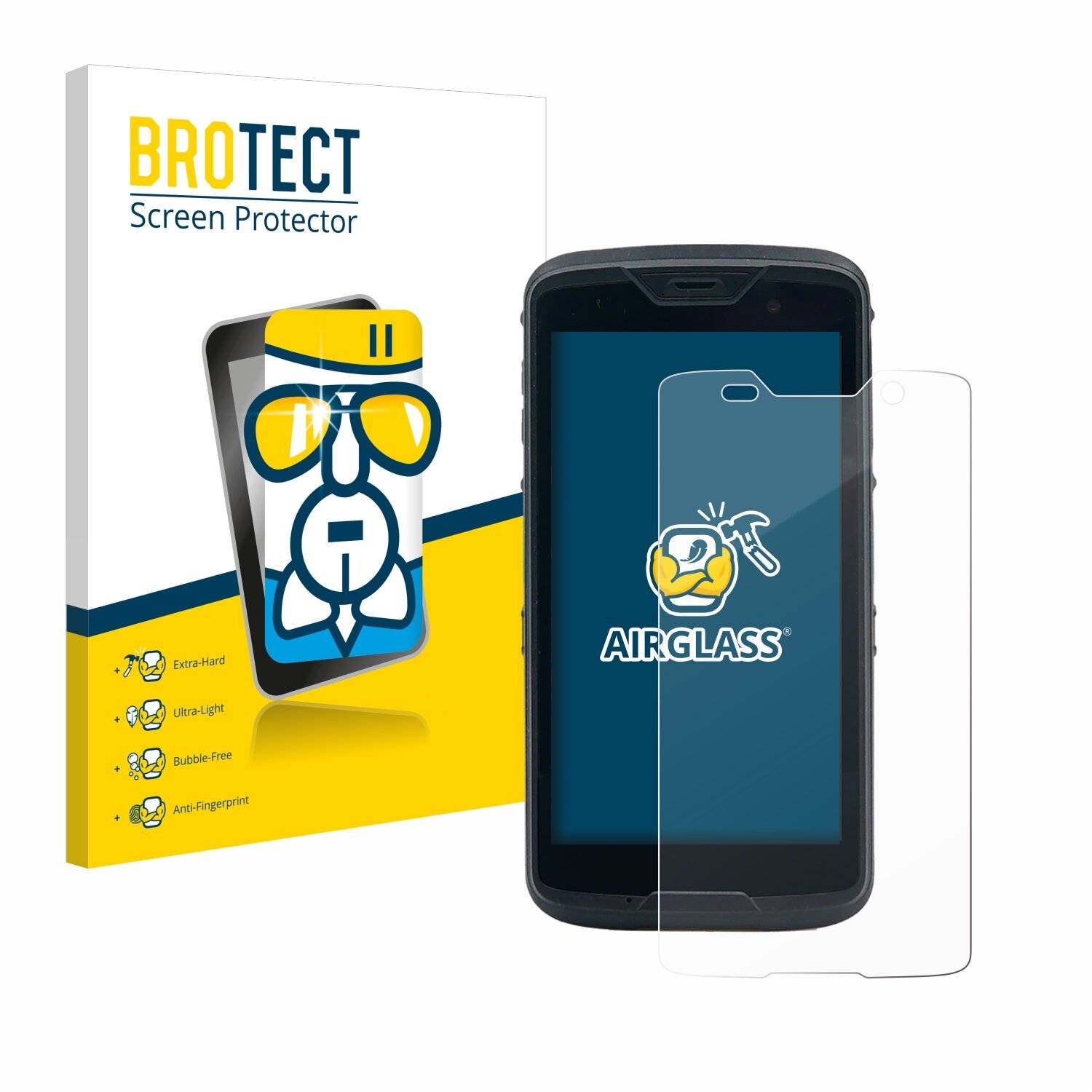 BROTECT AirGlass Glas Panzer-Folie für Unitech EA 520 -