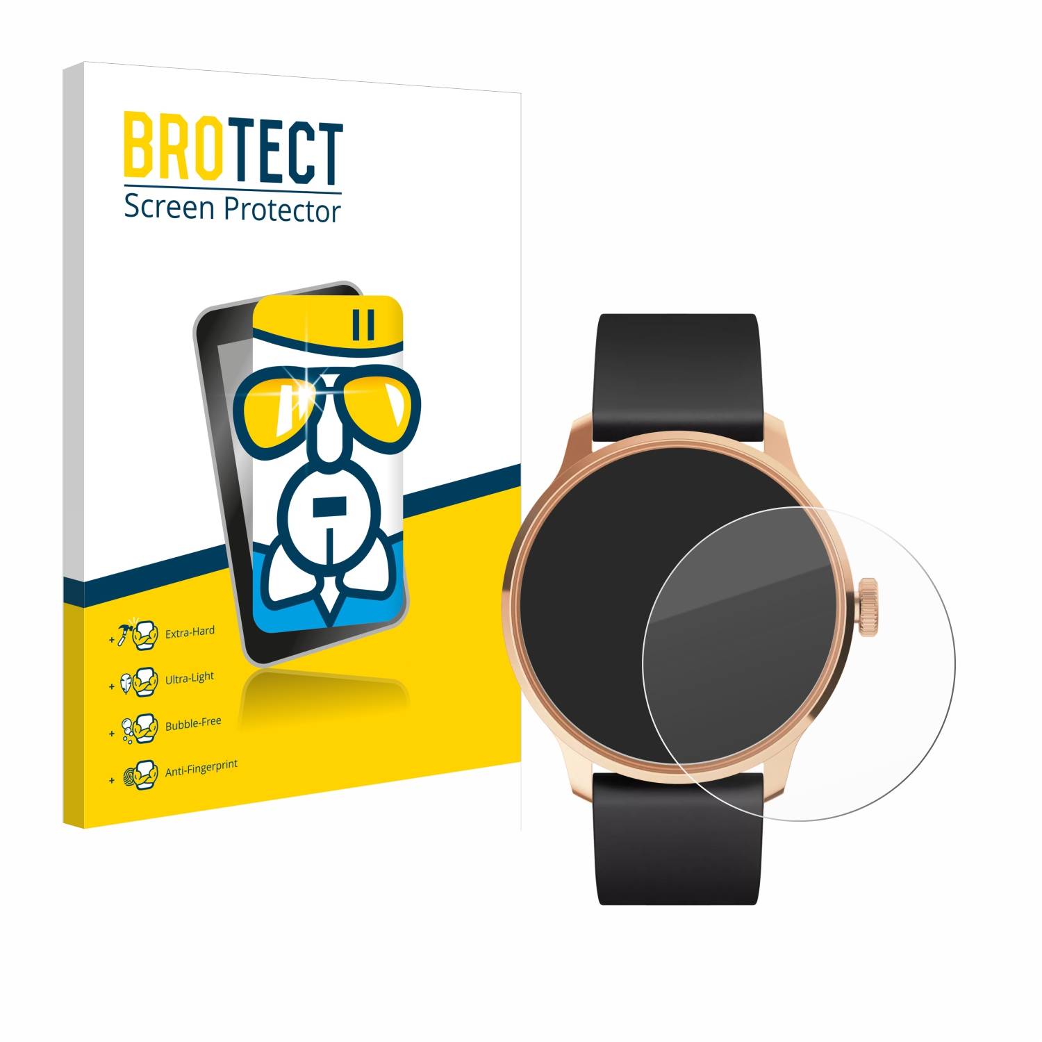 BROTECT AirGlass Glas Panzer-Folie für Withings ScanWatch Light - Schutzglas