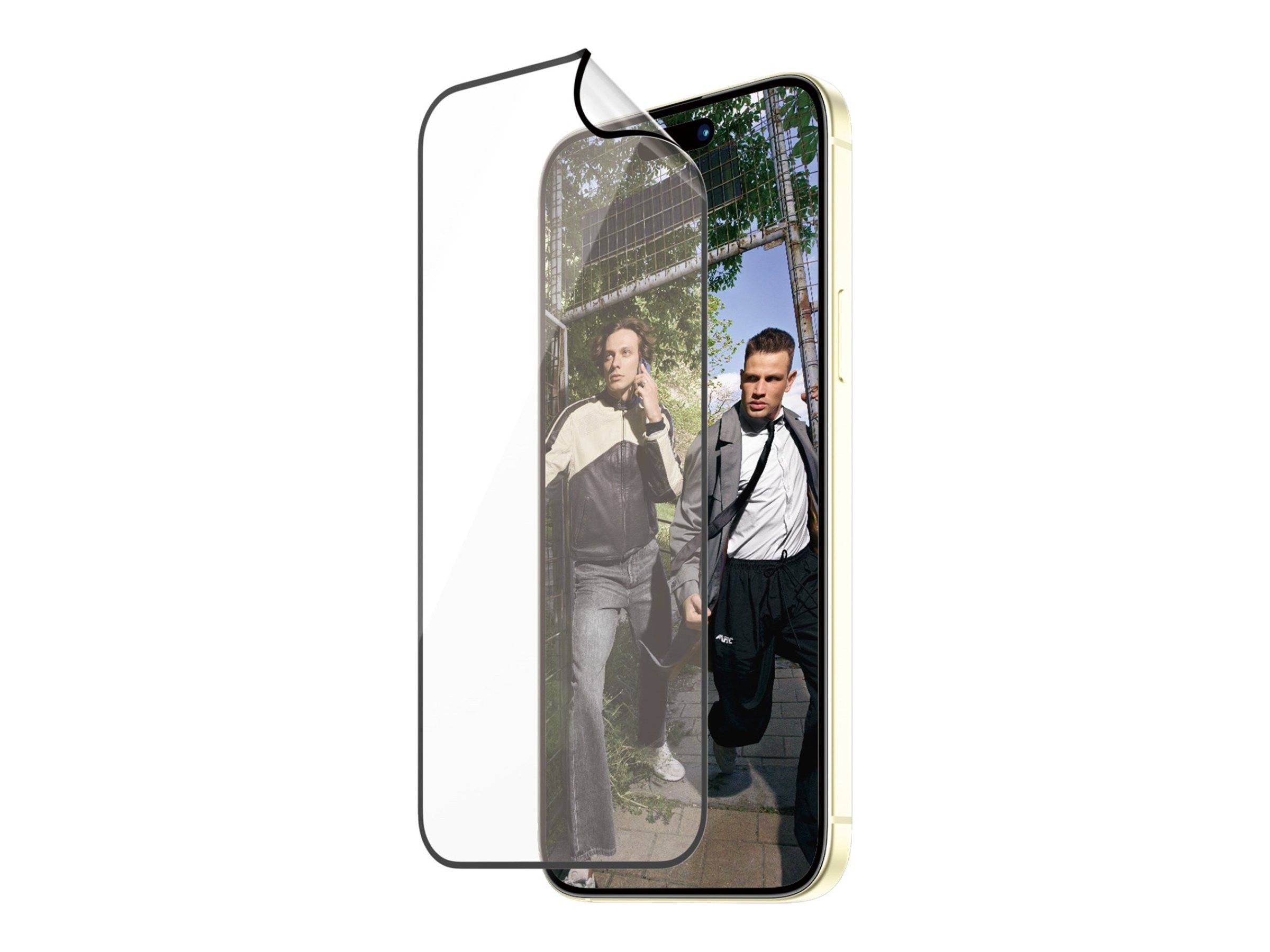 Schutzglass Matrix Ultra-Wide-Fit Hybridglas iPhone 15 Plus Positionierer