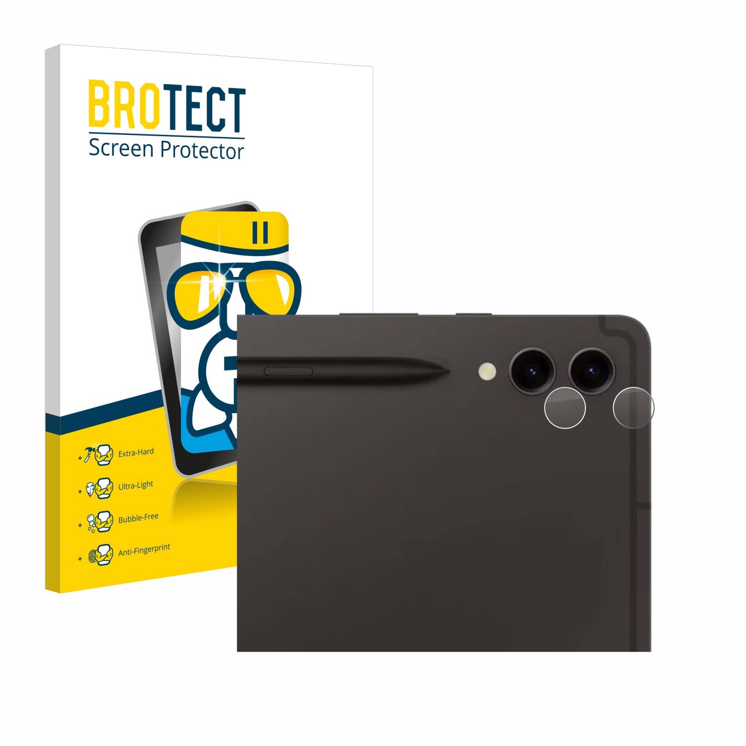 BROTECT AirGlass Glas Panzer-Folie für Samsung Galaxy Tab S9 Plus WiFi (NUR Kameraschutz) - Schutzglas