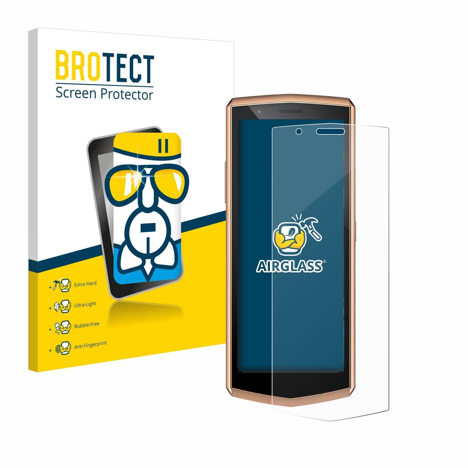BROTECT AirGlass Glas Panzer-Folie für Cubot Pocket 3 -