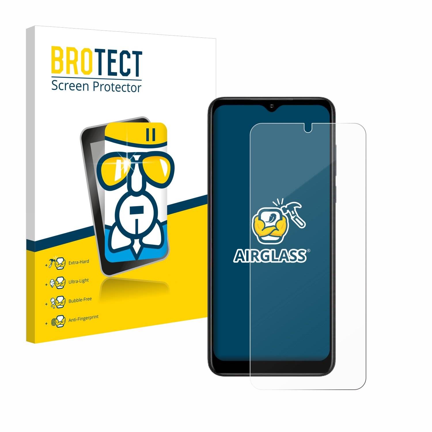 BROTECT AirGlass Glas Panzer-Folie für ZTE Blade V50 Design 5G -