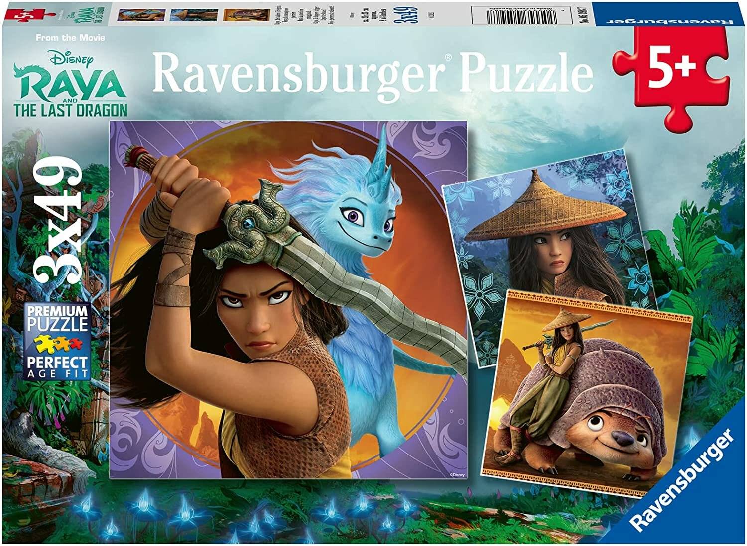 RAVENSBURGER Puzzle Raya und der Drache 3x49 Teile