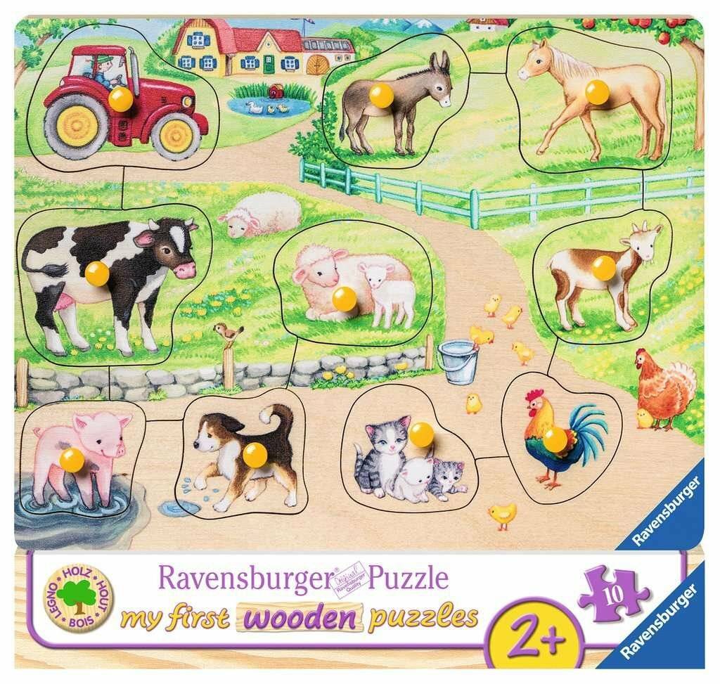 RAVENSBURGER Morgen auf dem Bauernhof Holzpuzzle