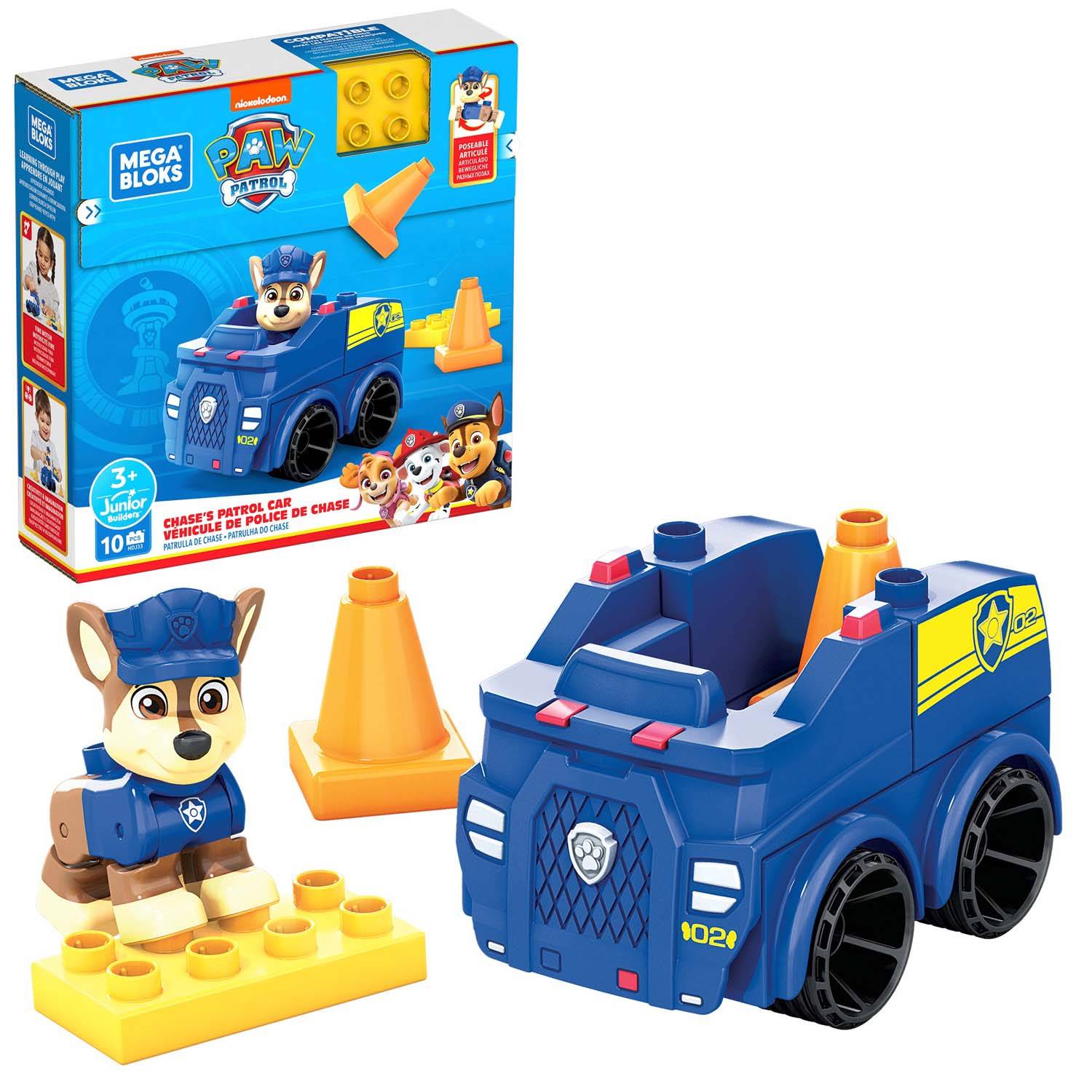 Mattel HDJ33 - Mega Bloks Paw Patrol Chase's Patrol Car