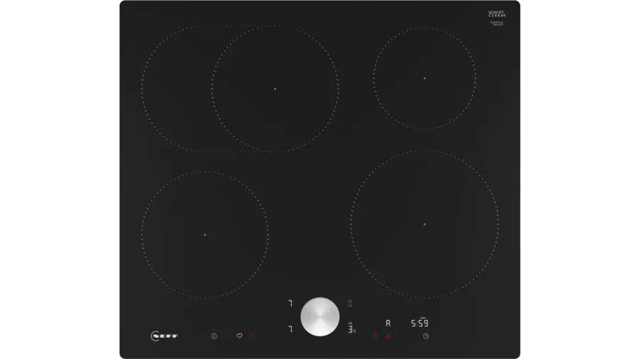 T56PTF1L0 N 90 autarkes Kochfeld schwarz Edelstahl 60 cm