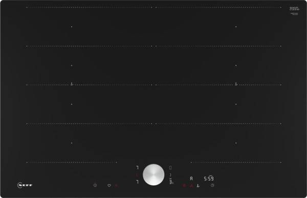 Dunkle minimalistische Benutzeroberfläche mit mehreren horizontalen gepunkteten Spuren und einer zentralen kreisförmigen Steuerung, wie bei einem Radar- oder Timing-Display.