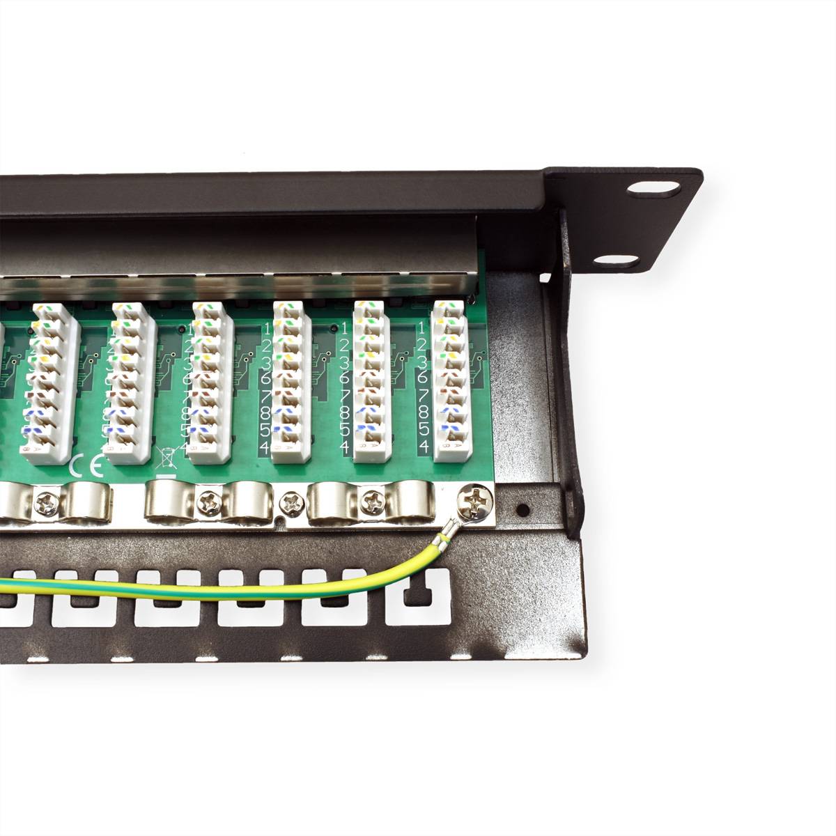VALUE Cat.6A (Class EA) 19-Zoll-Patchpanel, 24 P, geschirmt, schwarz