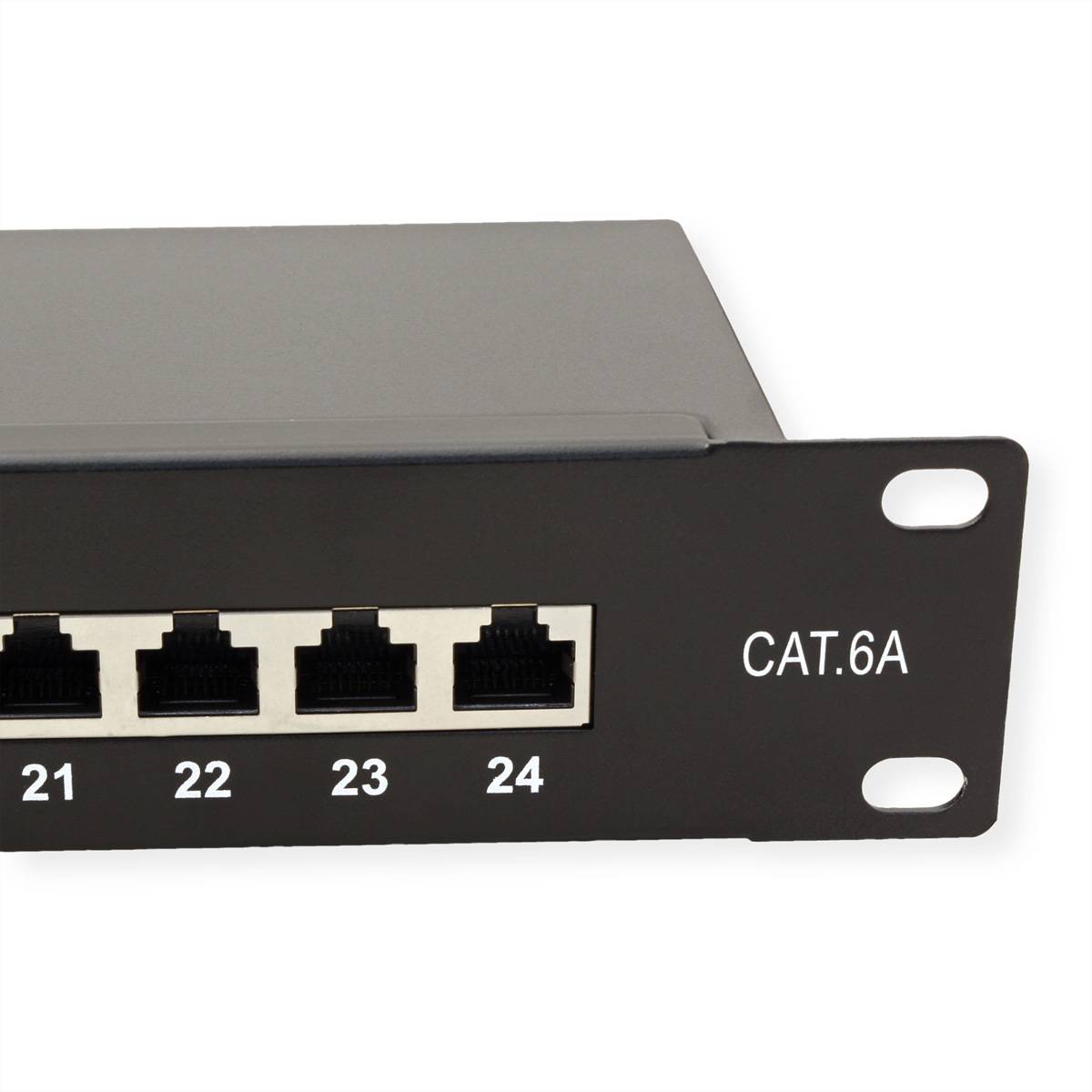 VALUE Cat.6A (Class EA) 19-Zoll-Patchpanel, 24 P, geschirmt, schwarz