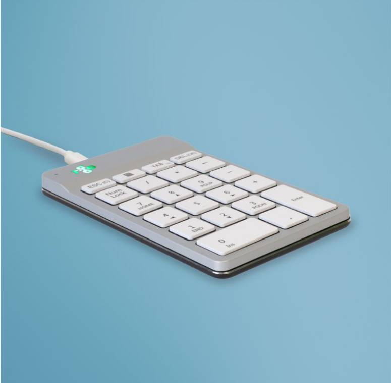 Tastatur numerischer Tastenblock Numpad Kabelbruch weiß