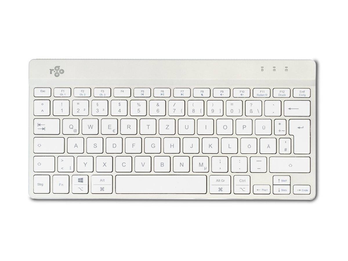 R-Go Tastatur Compact Break DE-Layout verkabelt weiß