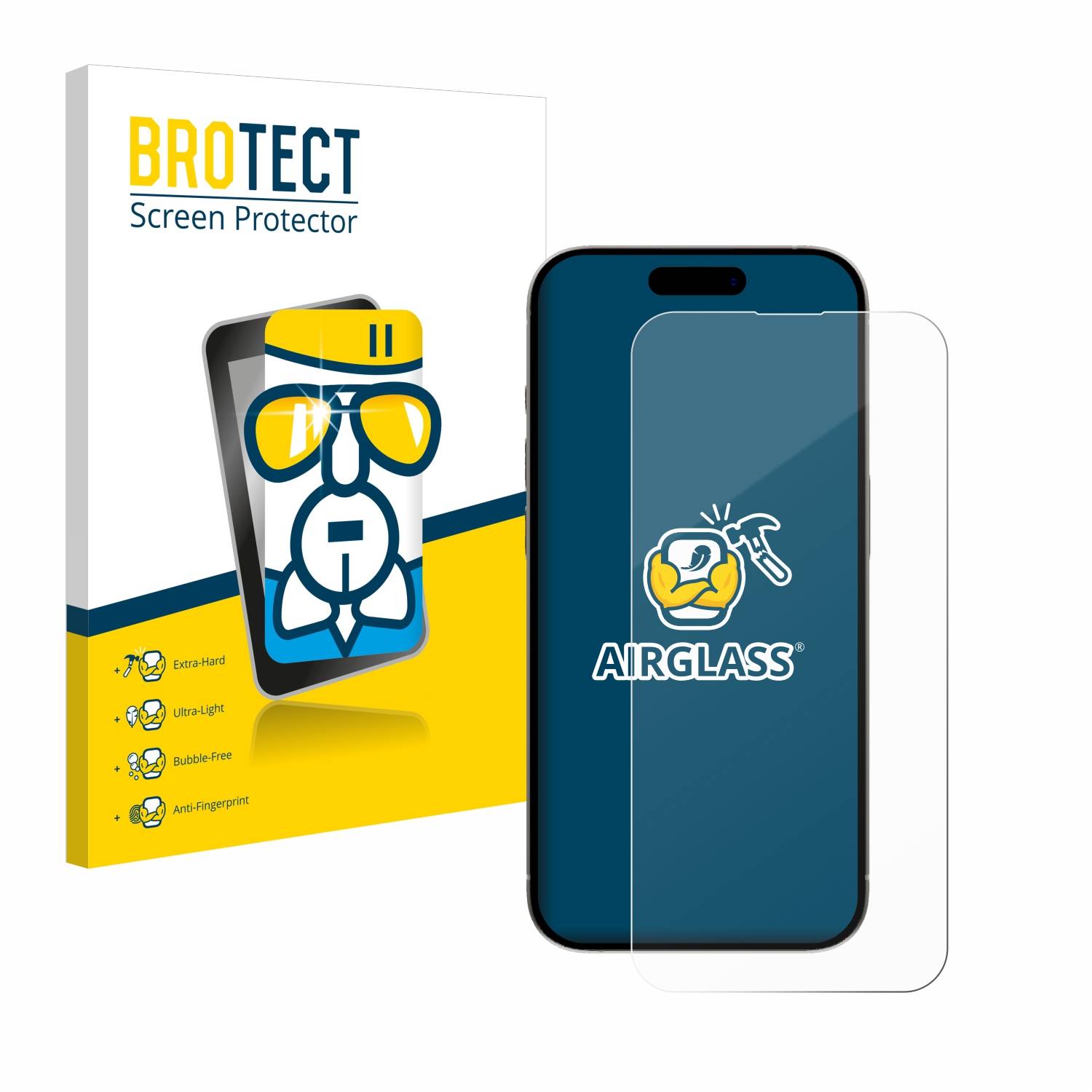 BROTECT AirGlass Glas Panzer-Folie für Apple iPhone 15 Plus - Schutzglas