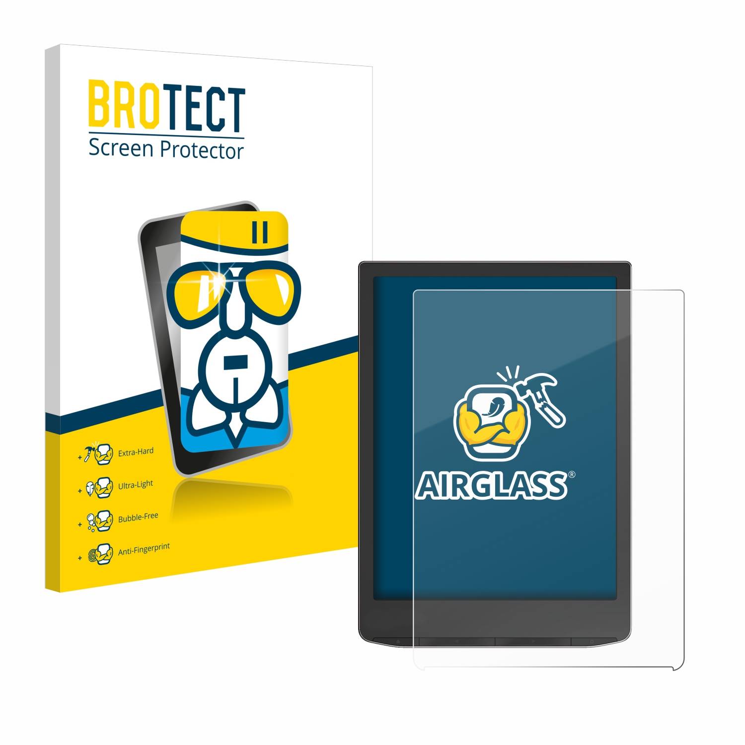 BROTECT AirGlass Glas Panzer-Folie für PocketBook InkPad 4 - Schutzglas
