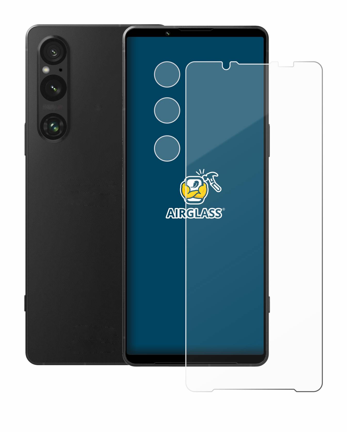 BROTECT AirGlass Glas Panzer-Folie für Sony Xperia 1 V (Display+Kamera) - Schutzglas