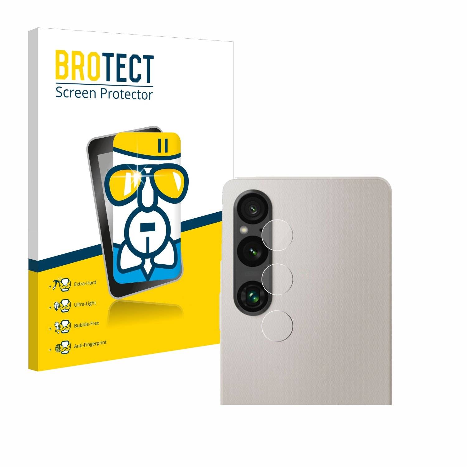BROTECT AirGlass Glas Panzer-Folie für Sony Xperia 1 V (NUR Kameraschutz) -