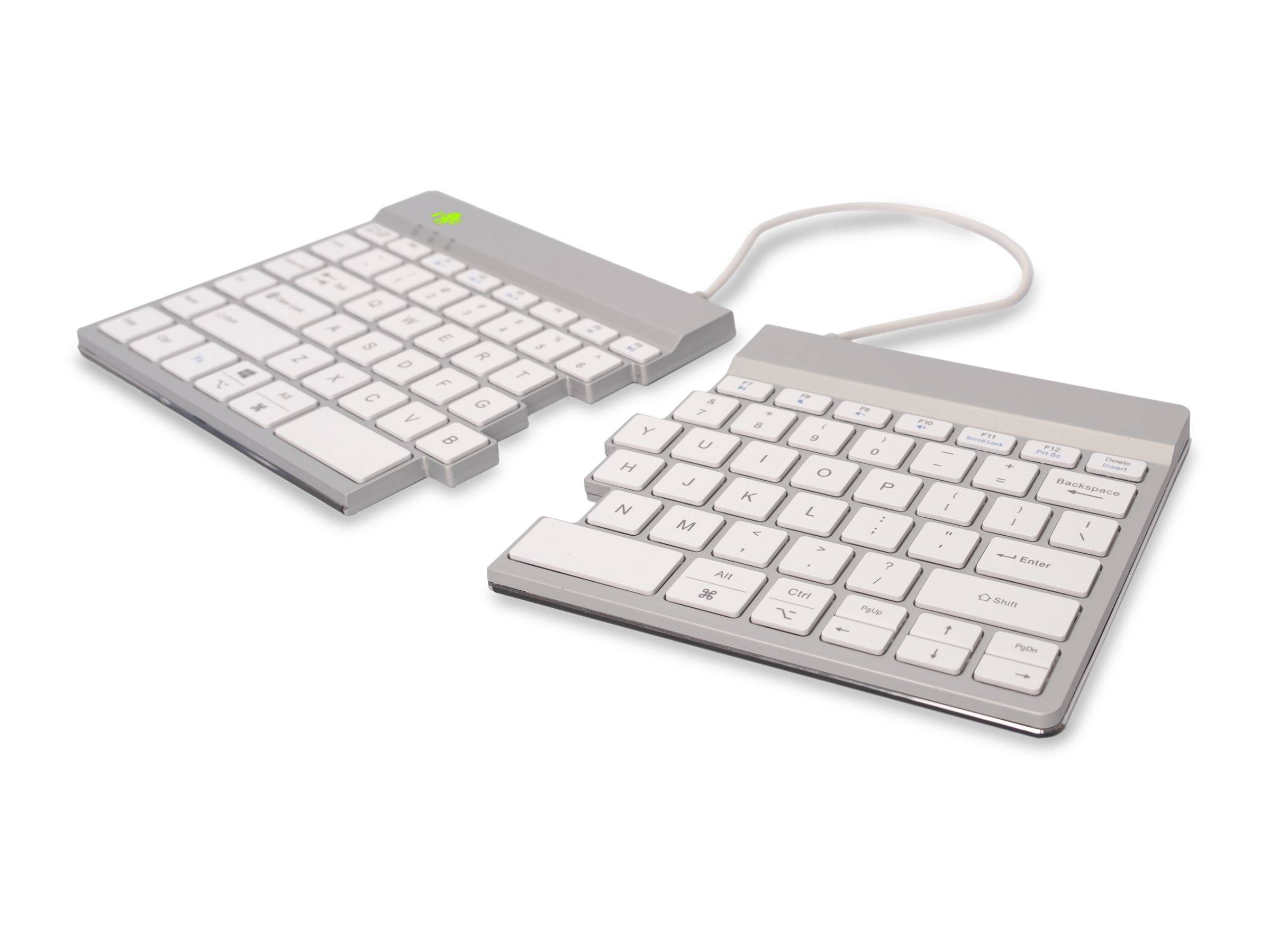 R-Go Tastatur Split Break US-Layout kabellos weiß