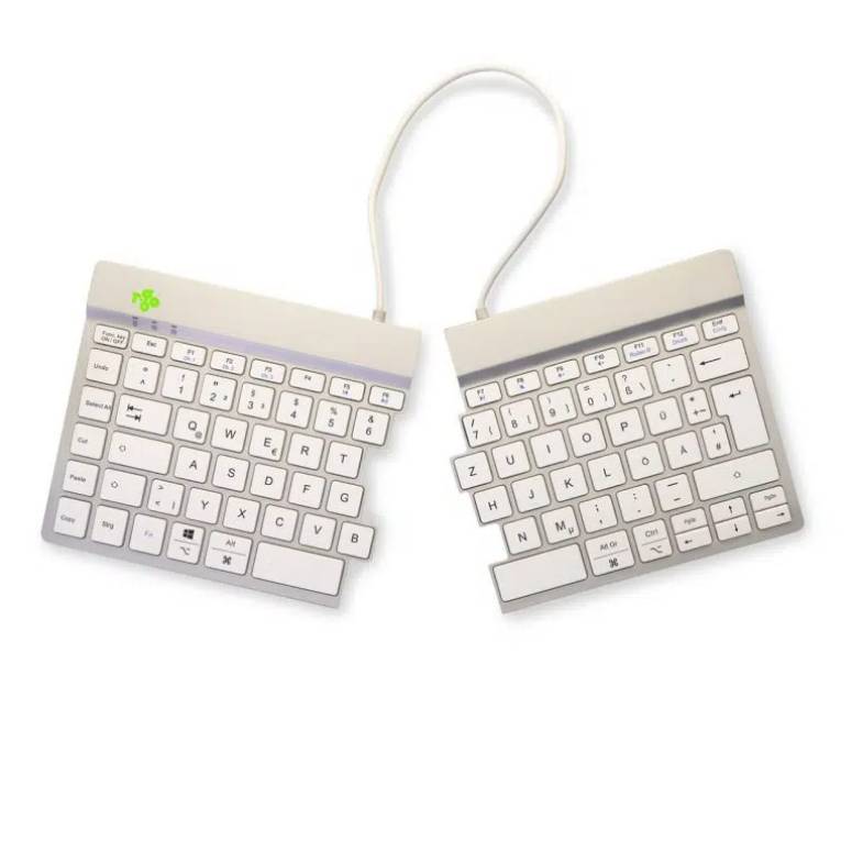 Tastatur Split Break DE-Layout Bluetooth Weiß