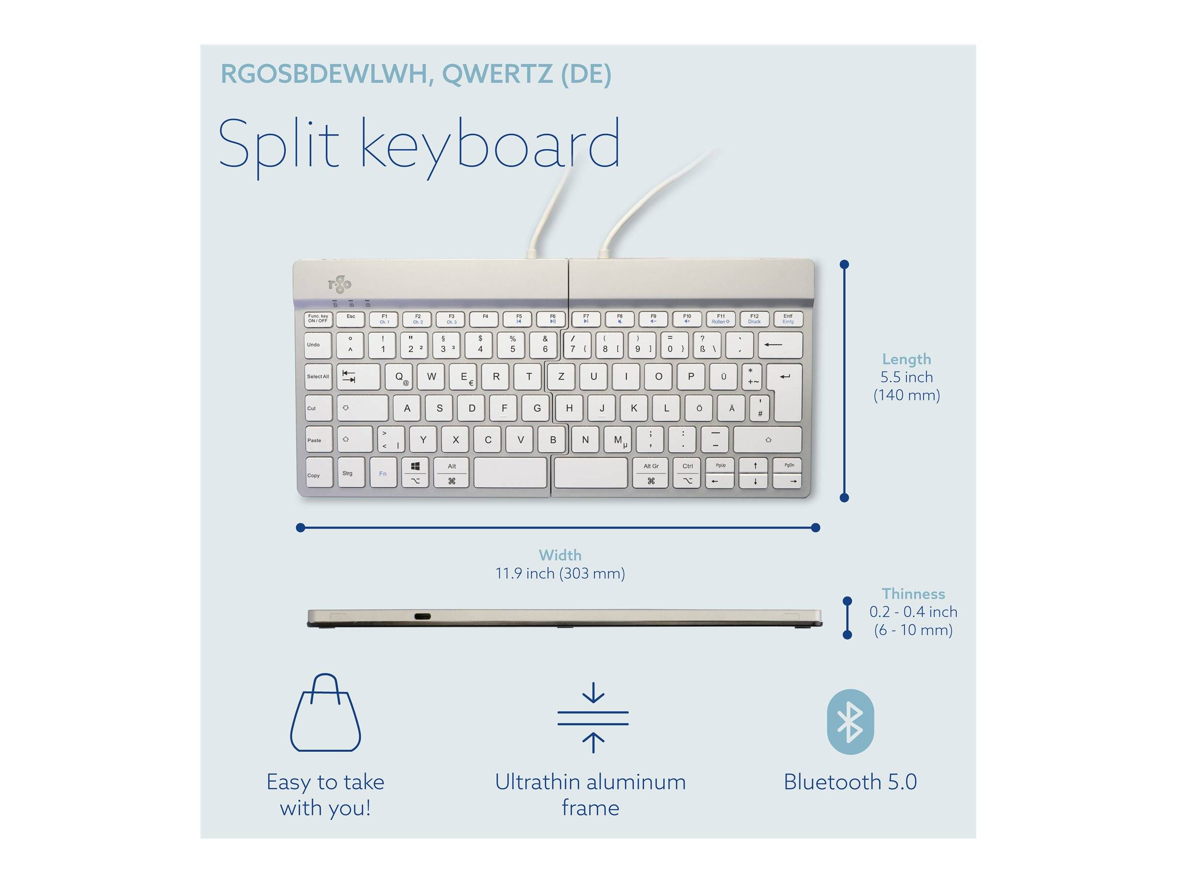 R-Go Ergonomische Tastatur Split break - Tastatur