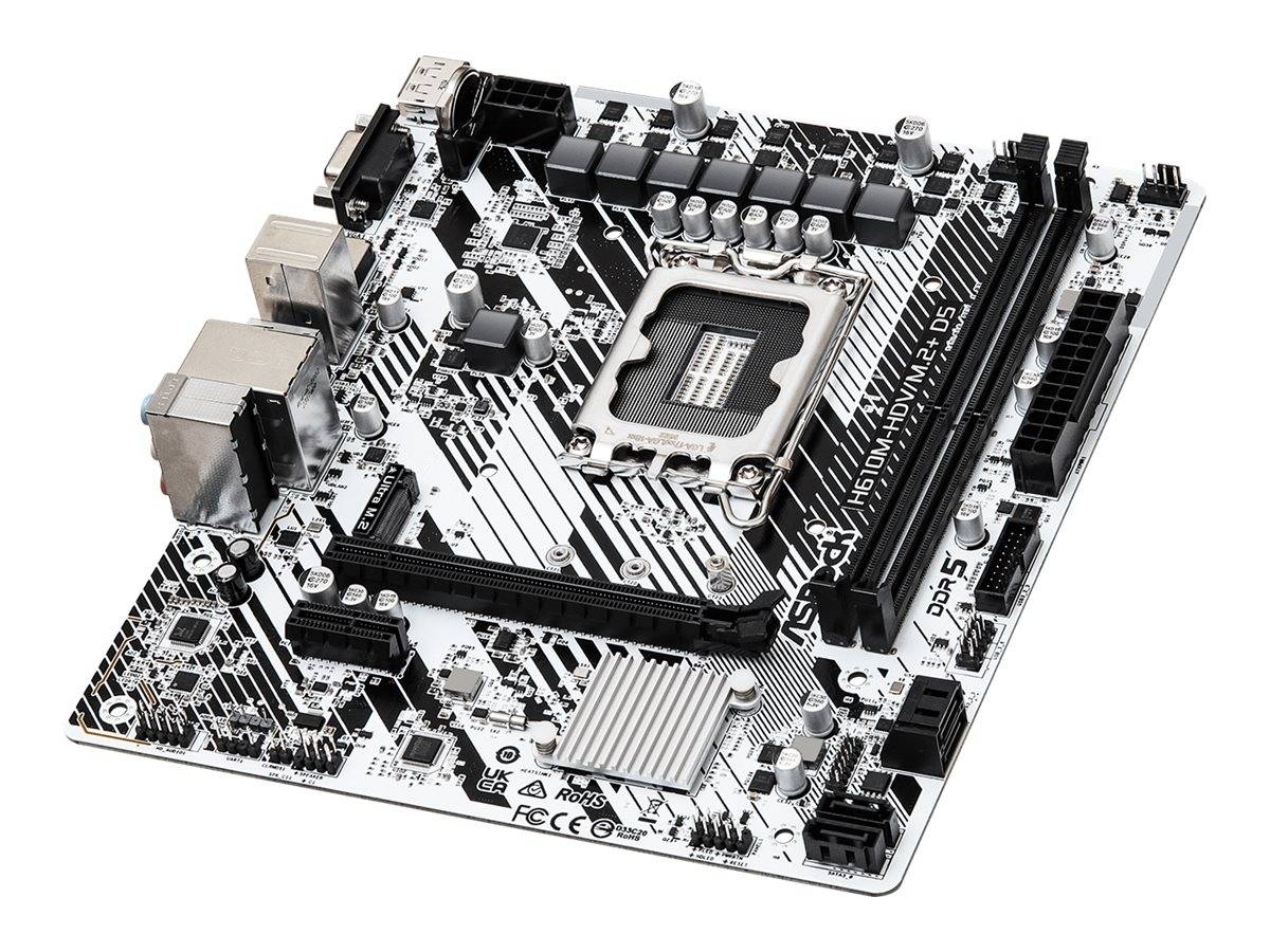 ASRock H610M-HDV/M.2+ D5 - Motherboard - micro ATX - LGA1700-Sockel - H610 Chipsatz - USB-C 3.2 Gen 1, USB 3.2 Gen 1 - G