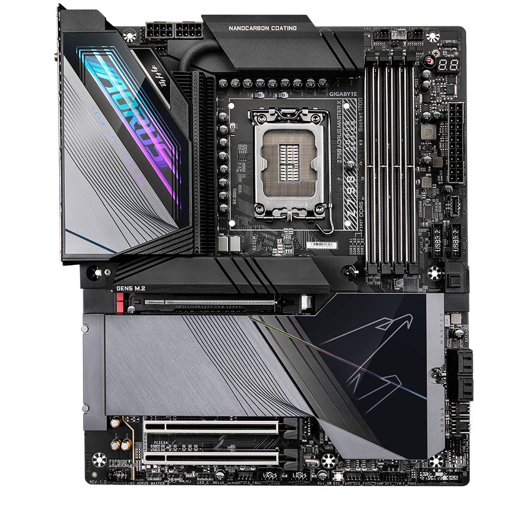 Z790 AORUS MASTER X schwarz Mainboard und gt mit CPU-Sockel und gt Sockel 1700