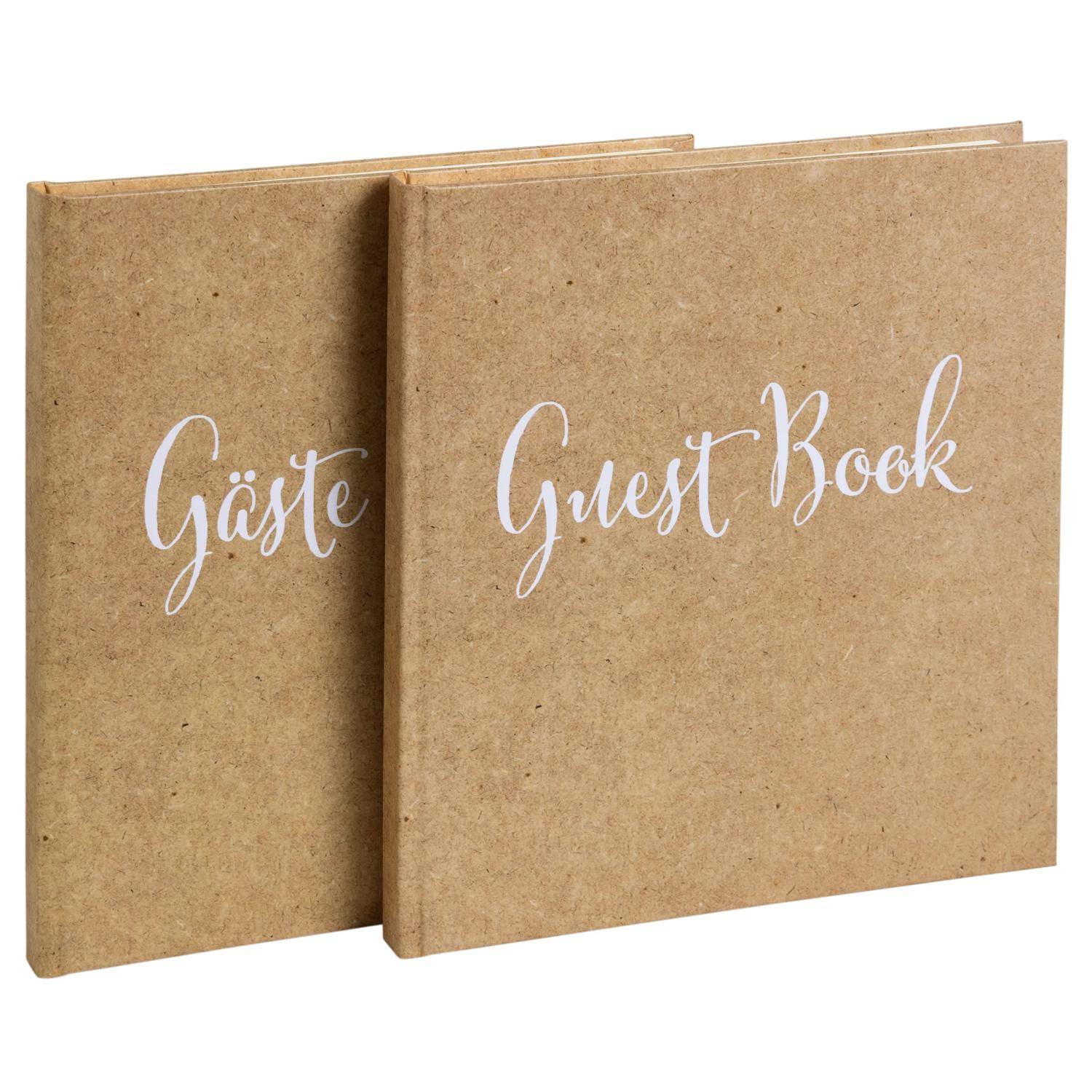 Exacompta Gästebuch 140S gold 21x19 Englisch kraft - Kraft braun - 47236Z