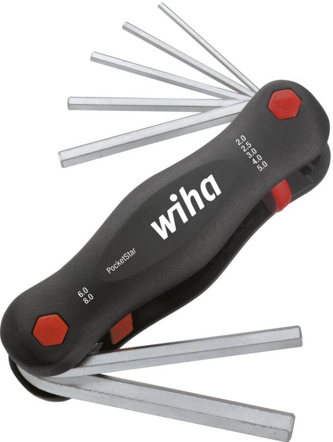 Sechskant-Winkelschraubendrehersatz PocketStar, 7-tlg. 23040 Größe 2 - 8 mm Inhalt 2-2,5-3-4-5-6-8