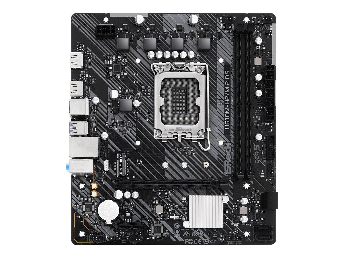 ASRock H610M-H2/M.2 D5 - Motherboard - micro ATX - LGA1700-Sockel - H610 Chipsatz - USB 3.2 Gen 1 - Gigabit LAN - Onboar
