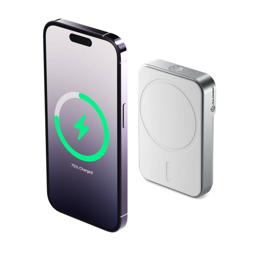 ALOGIC Matrix - Induktive Power Bank - 5000 mAh - 18 Watt - 12 A - Fast Charge (magnetisch, 24 pin USB-C)
