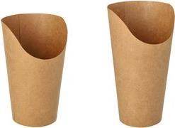 PAPSTAR Wrap-Cup, rund, 590 ml, braun Snackbecher aus ungebleichtem Frischfaserkarton mit