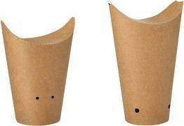 PAPSTAR Pommes-Frites-Schütte, braun, klein aus ungebleichtem Frischfaserkarton mit Bio-Beschichtung,