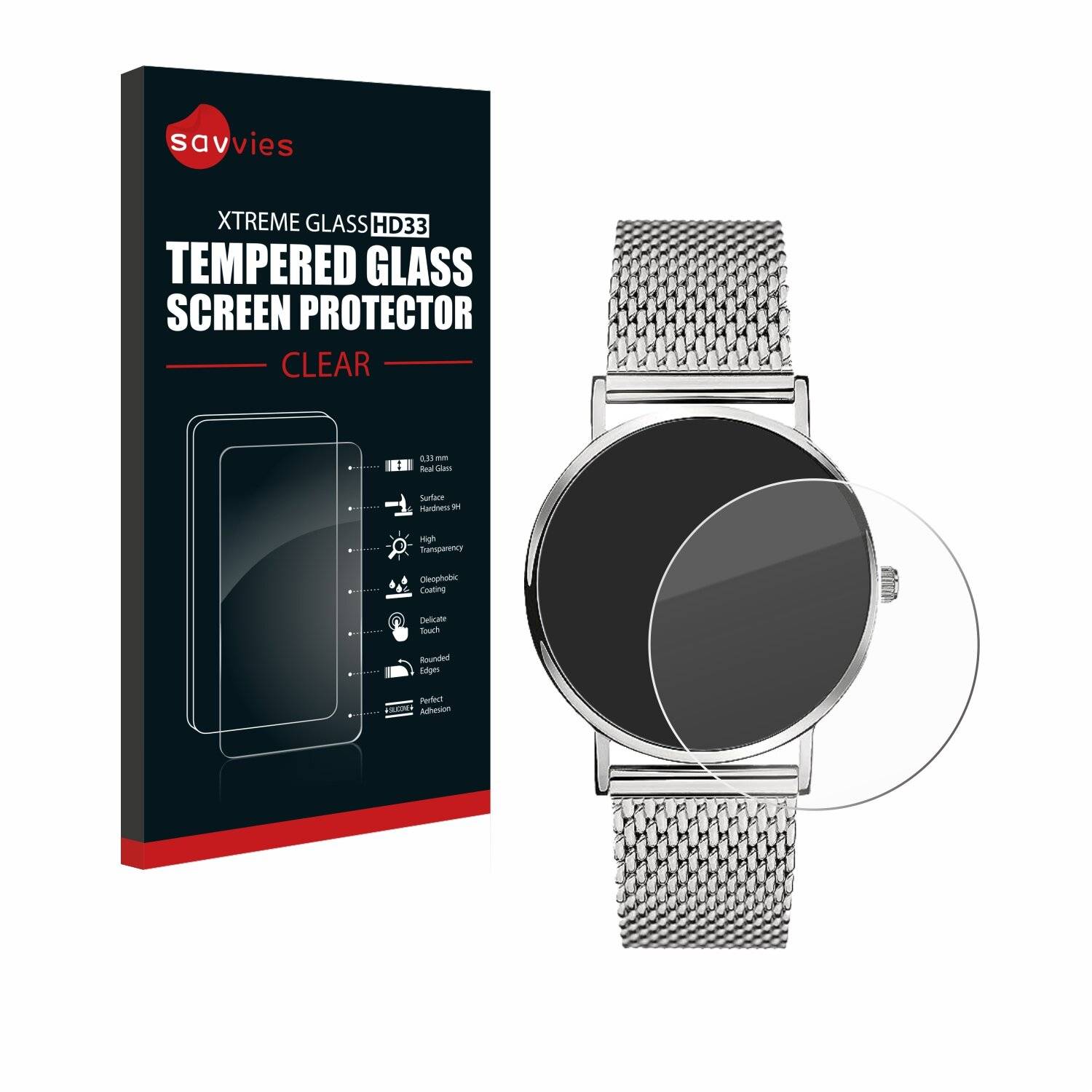 Savvies Clear Schutzglas für Liebeskind New Case Mesh (34