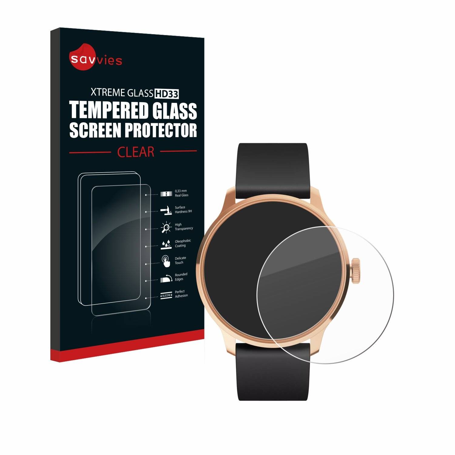 Savvies Clear Schutzglas für Withings ScanWatch