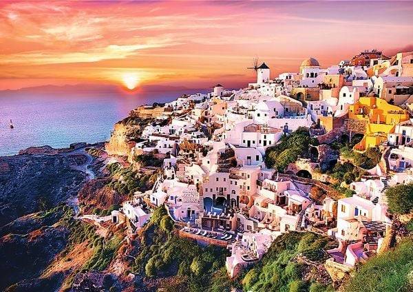 Trefl - Puzzle - Sonnenuntergang über Santorini, 1000 Teile