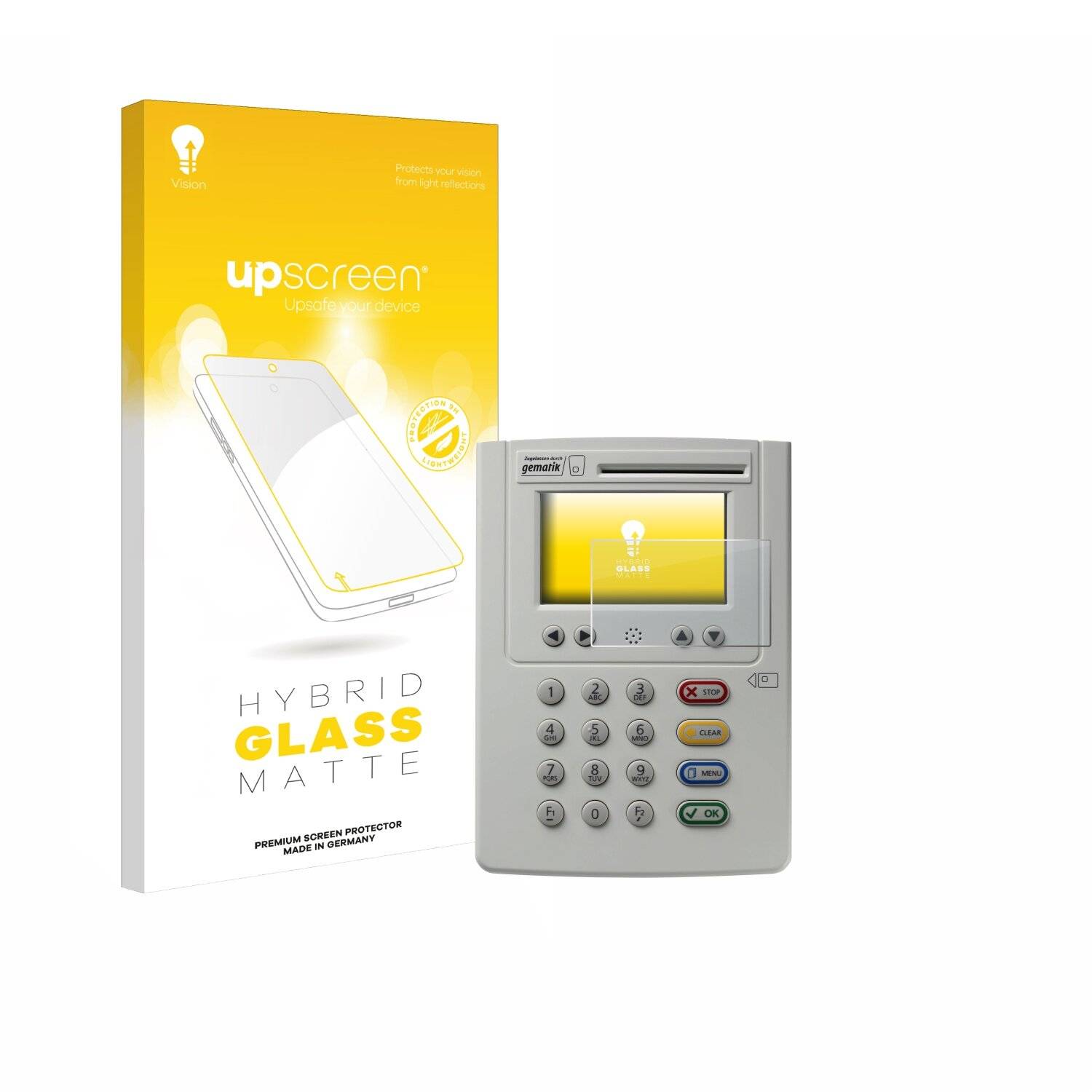 upscreen Hybrid Glas Matt Panzer-Folie für ingenico eHealth ORGA Neo