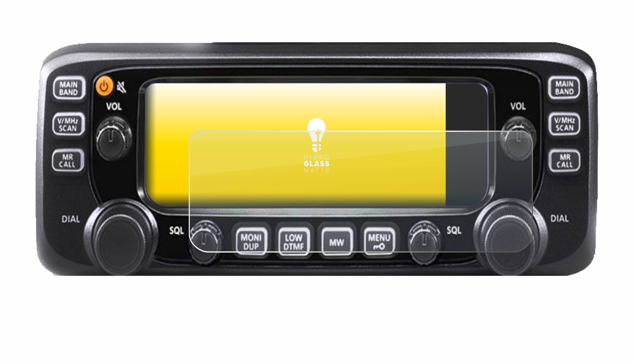 upscreen Hybrid Glas Matt Panzer-Folie für Icom IC-2730E