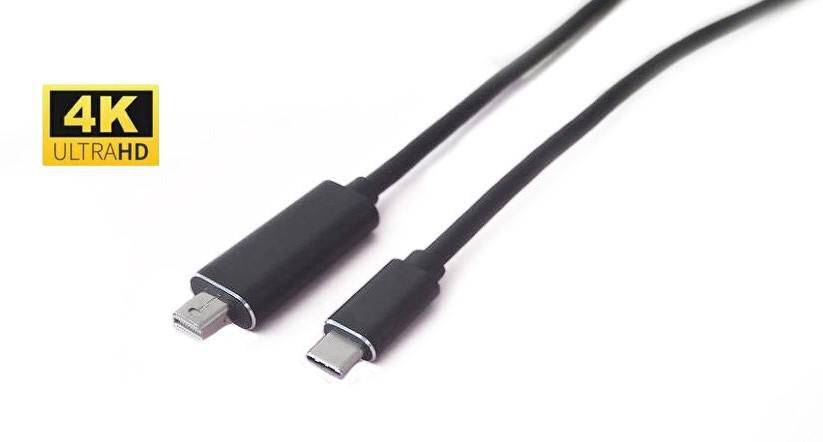 4K USB-C zu Mini Displayport Kabel 1m Videoauflösung Up