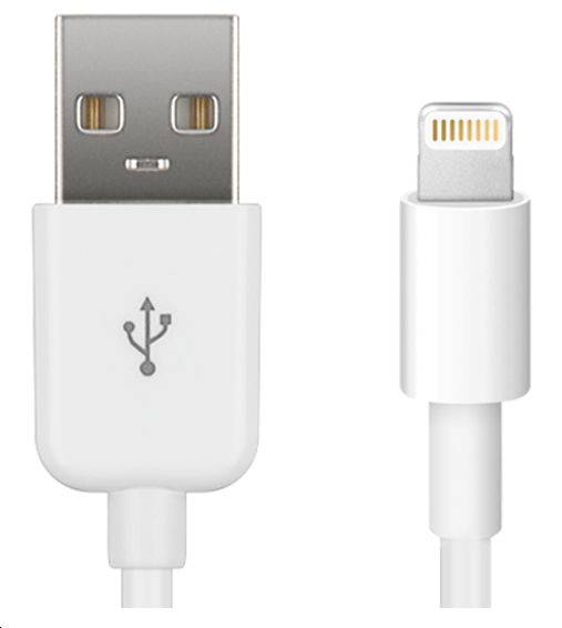 Lightning Kabel - MFI 2m - Weiß - 8Pin Lightning - USB A Stecker