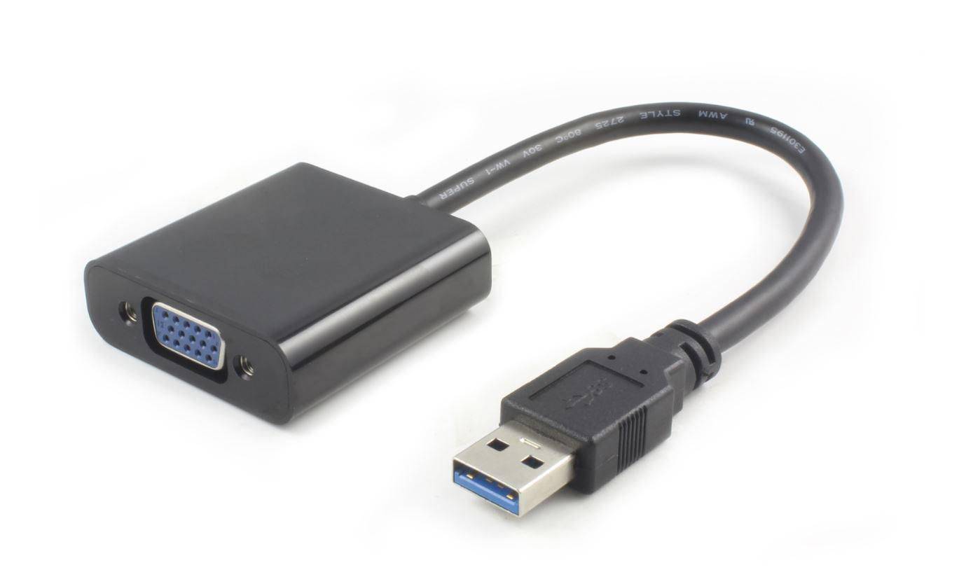 USB 3.0-VGA M/F Schwarz Schwarz Max. 1920x1080p