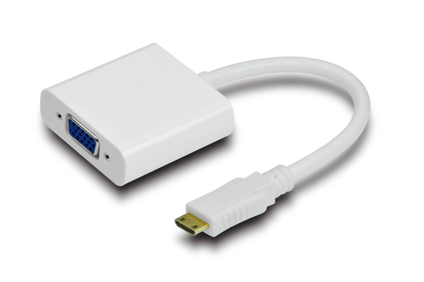 HDMI Mini 19C-VGA Adapter M-F HDMI Mini Typ - VGA Weiß