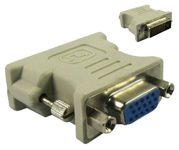 DVI-D/VGA 15-pin Adapter M-F DVI-D 24+1 - VGA 15pin Schwarz