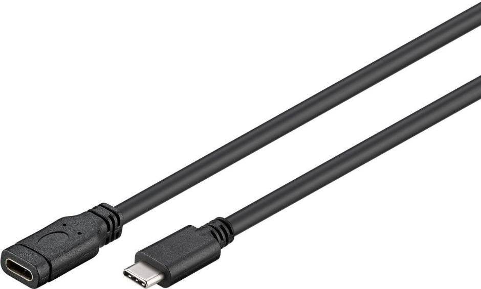 USB-C-Verlängerungskabel, 1,5 m Schwarz für die Synchronisierung und