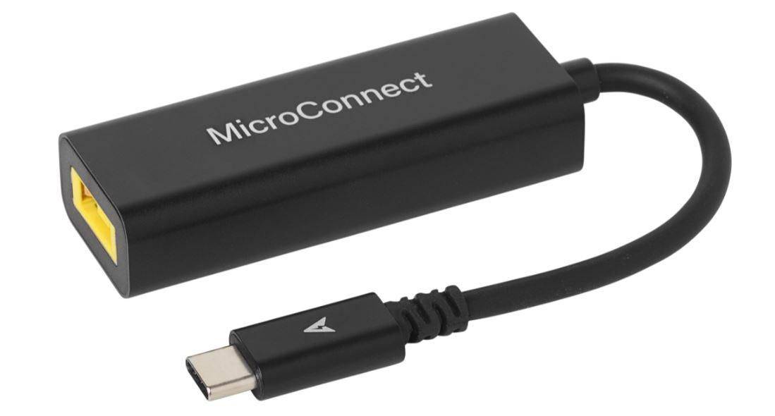 USB-C auf quadratischen Lenovo-Stecker Power Adapter Schwarz