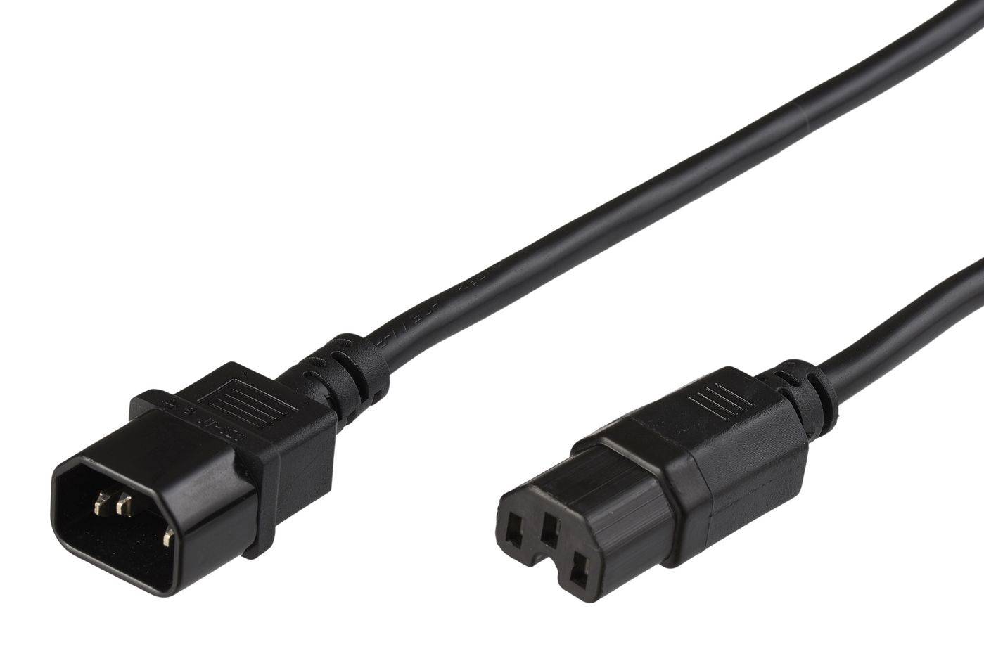 Überbrückungskabel C14 - C15 0,5m Schwarz MAX. Stromstärke: 10A
